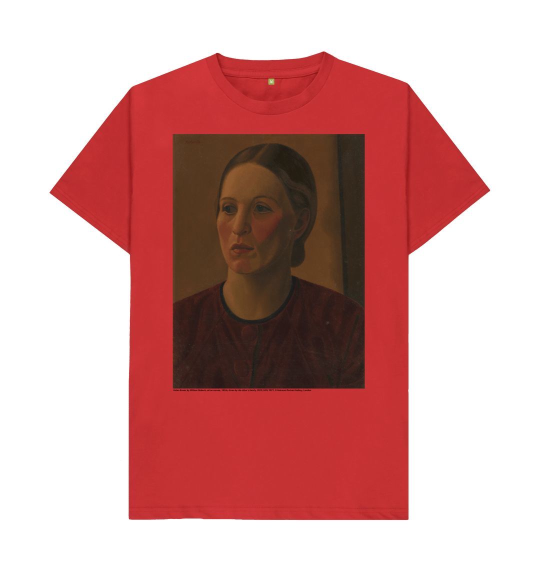 Red helen brook unisex crew neck t shirt