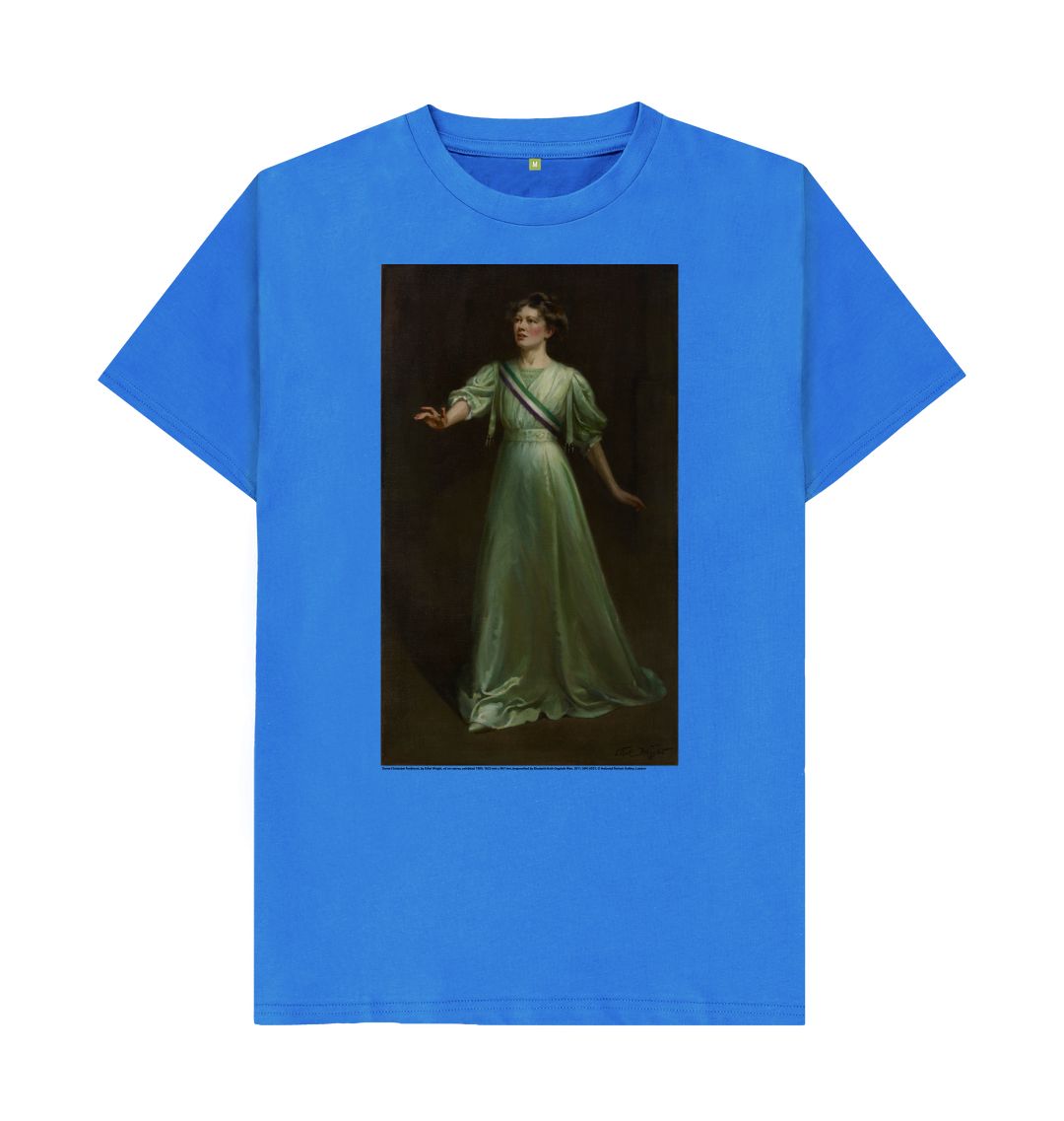 Bright blue christabel pankhurst unisex t shirt