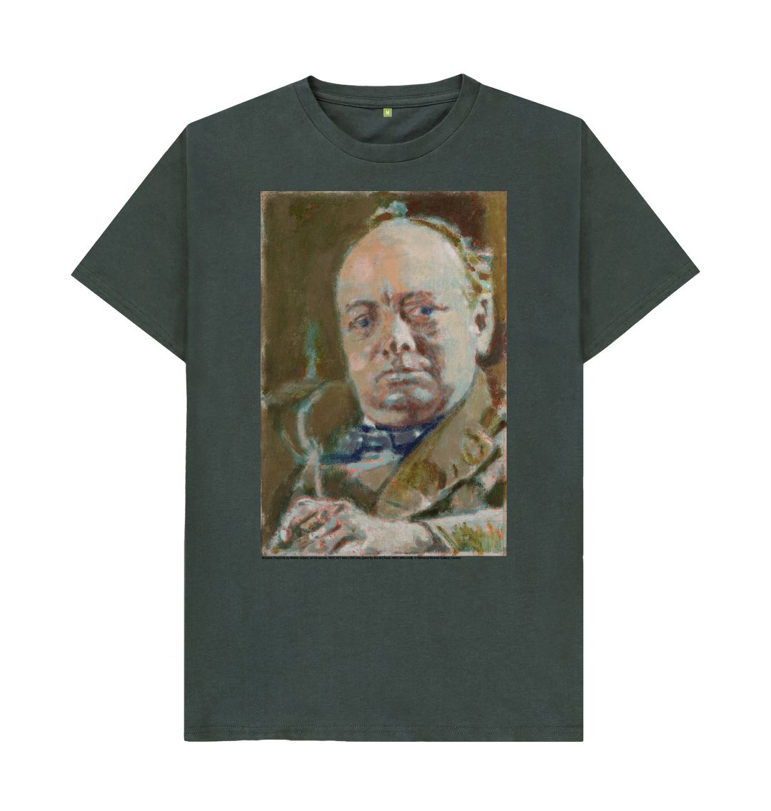 Dark grey winston churchill unisex t shirt