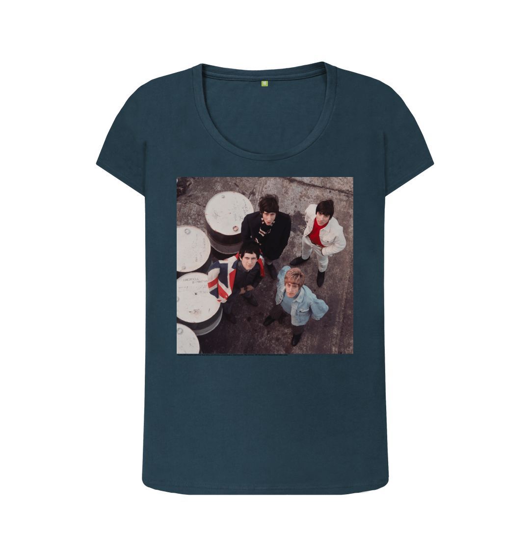 Denim blue the who women's scoop neck t shirt