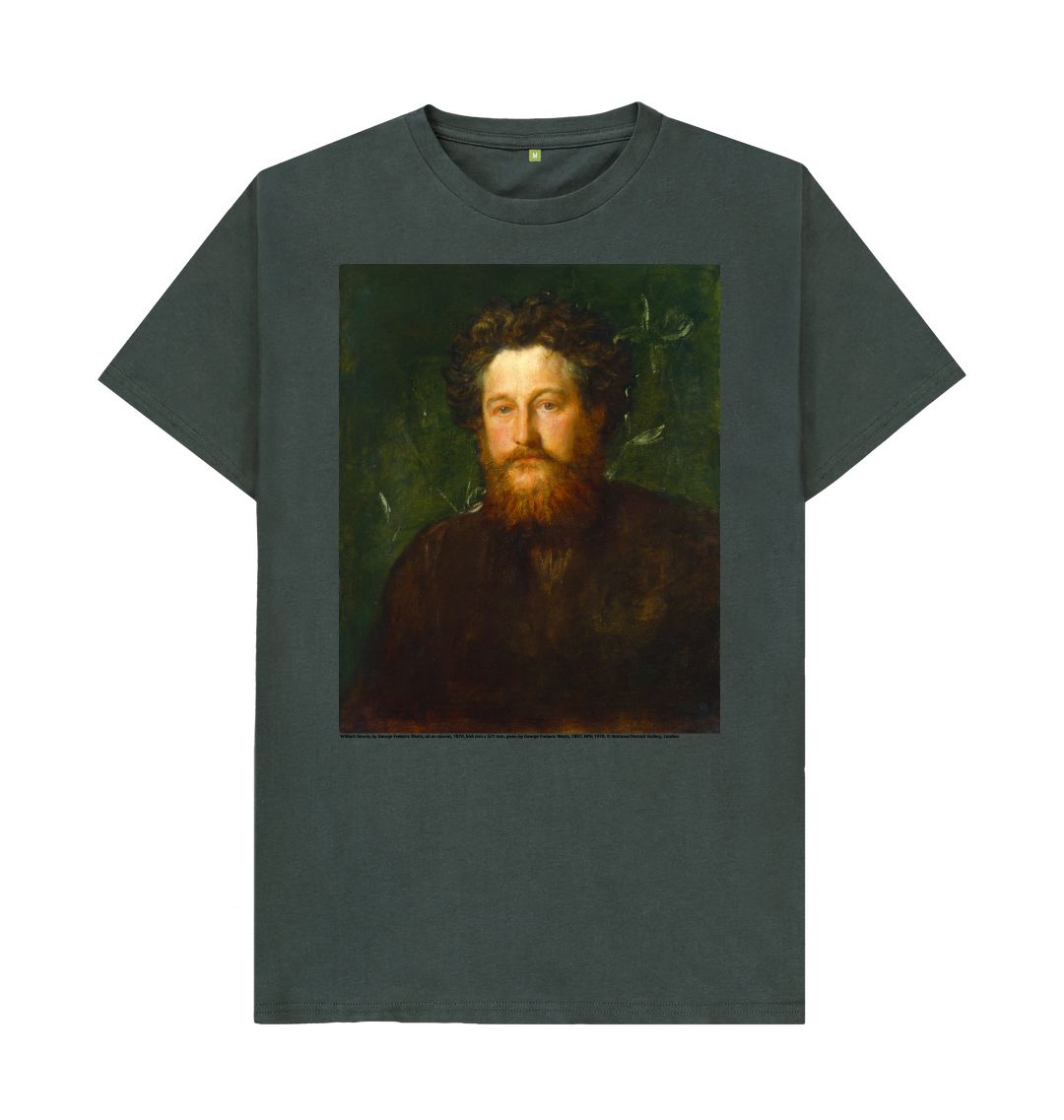 Dark grey william morris unisex t shirt