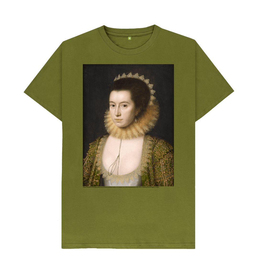 Moss green anne, countess of pembroke unisex crew neck t shirt