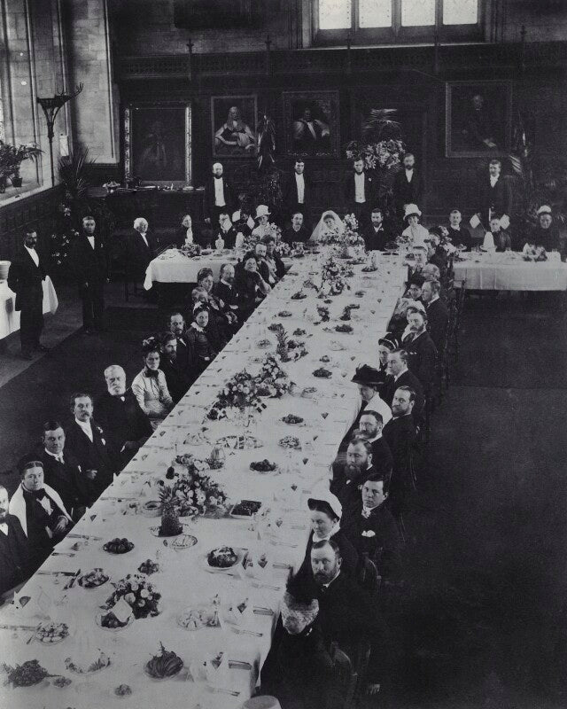 Wedding breakfast for mary whitall smith and frank costelloe at balliol hall npg ax160643