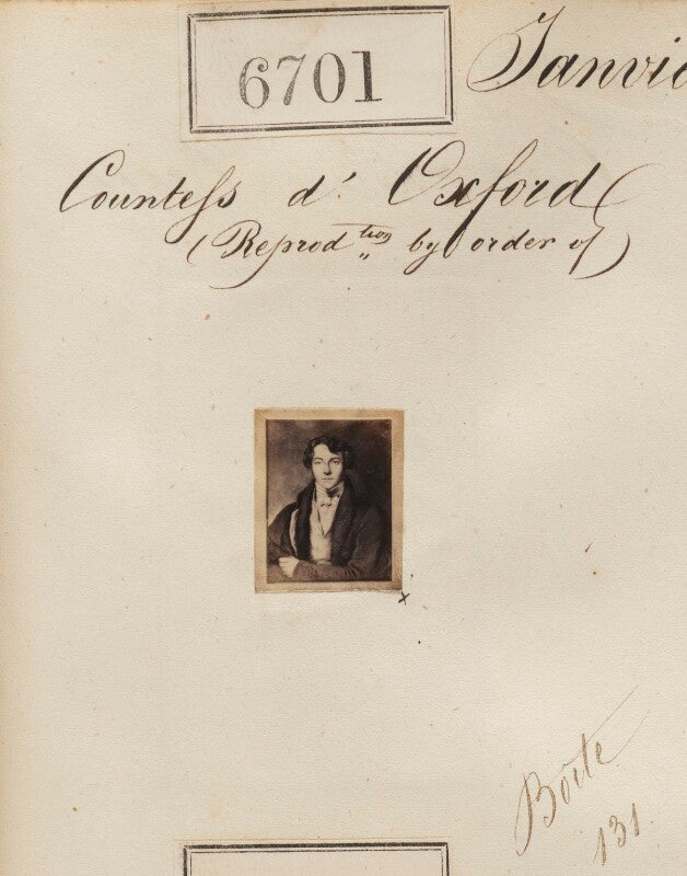 'reproduction by order of countess of oxford' npg ax56630