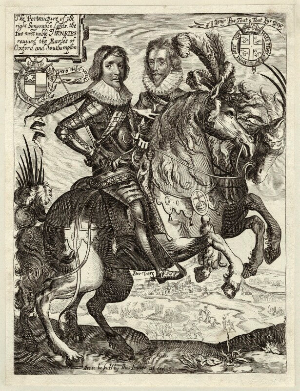 Henry de vere, 18th earl of oxford and henry wriothesley, 3rd earl of southampton npg d25777
