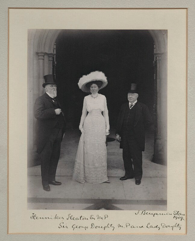 Sir john henniker heaton, 1st bt; eugenia bertuance (née stone), lady doughty; sir george doughty npg x135512