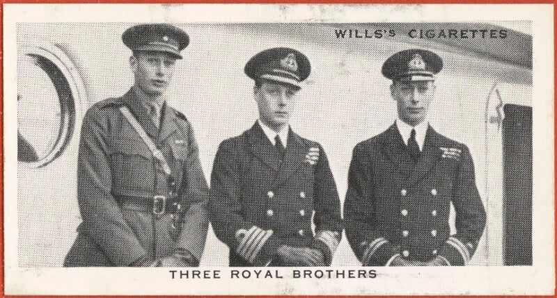 'three royal brothers' (prince henry, duke of gloucester; prince edward, duke of windsor (king edward viii); king george vi) npg d47273