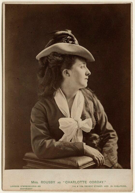 Clara marion jessie rousby (née dowse) as charlotte corday npg x29193