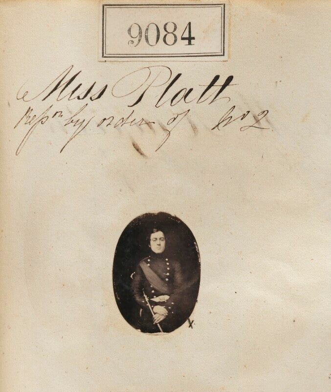 'reproduction by order of miss platt' (unknown man) npg ax58906
