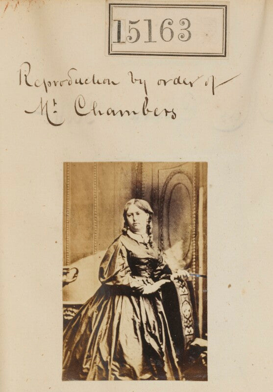 Unknown woman ('reproduction by order of mr chambers') npg ax63405
