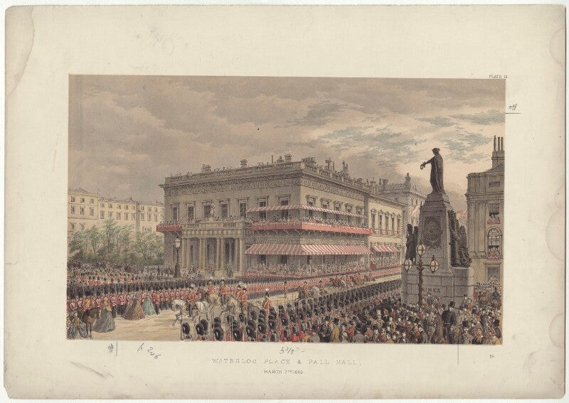 'waterloo place and pall mall, march 7th 1863' npg d33991