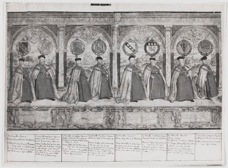 Procession of the knights of the garter (sheet 4) npg d31856
