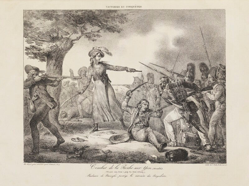 'combat de la roche sur yon, (vendée)' (madame de broglie) npg d15359