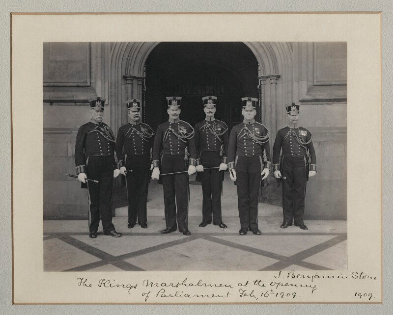 'the king's marshalmen at the opening of parliament' npg x135508