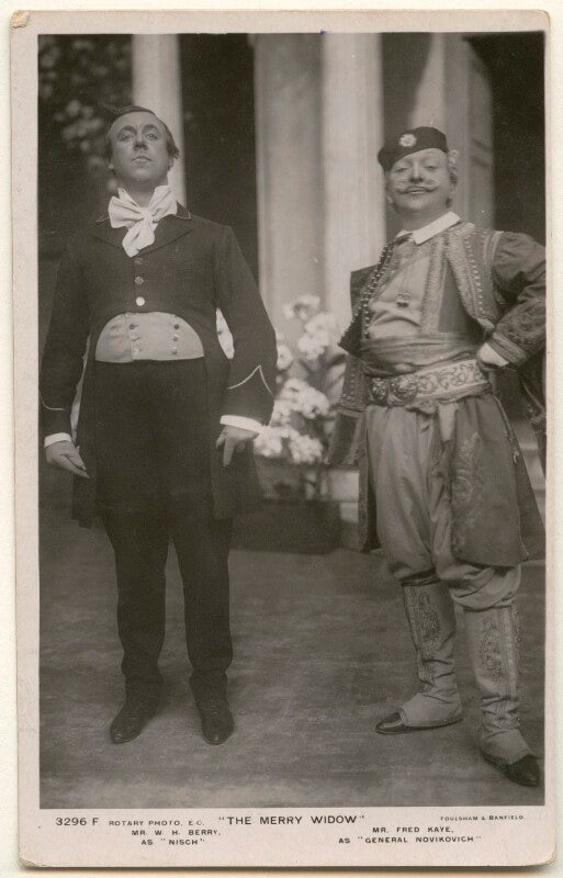 William henry berry as nisch and frederick kaye as general novikovich in 'the merry widow' npg ax160393