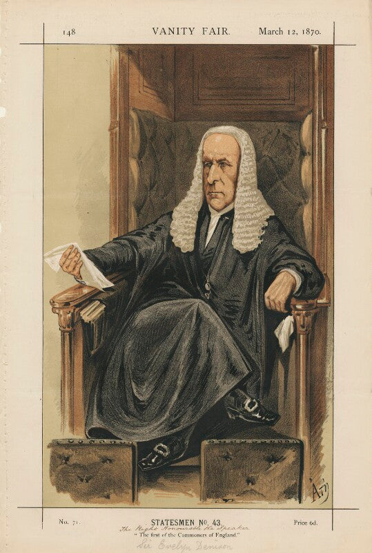 (john) evelyn denison, 1st viscount ossington ('statesmen no. 43.') npg d43422