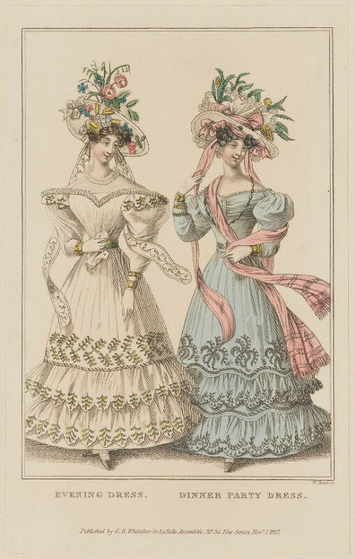 'evening dress. dinner party dress', november 1827 npg d47601