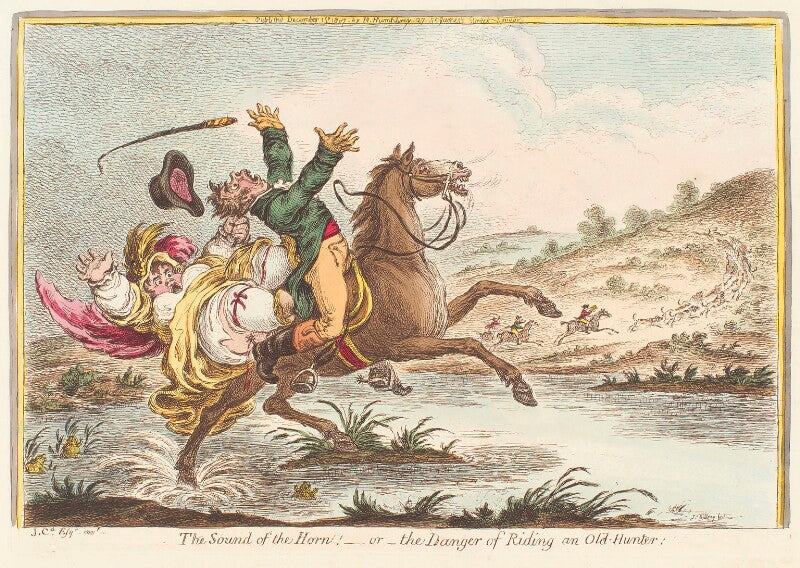 'the sound of the horn! or the danger of riding an old hunter' npg d13045