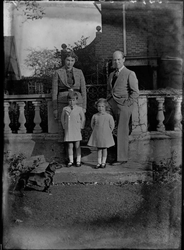 Joan waugh (née chirnside); andrew alexander waugh; veronica keeling (née waugh); alec waugh npg x37308