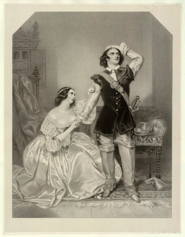 Charles john kean and eleanora ('ellen') kean (née tree) as sir walter and lady amyott in lovell's 'the wife's secrets' npg d22241