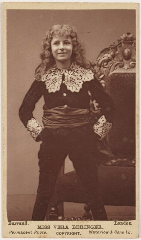 Vera beringer as lord fauntleroy in 'the real little lord fauntleroy' npg x197489