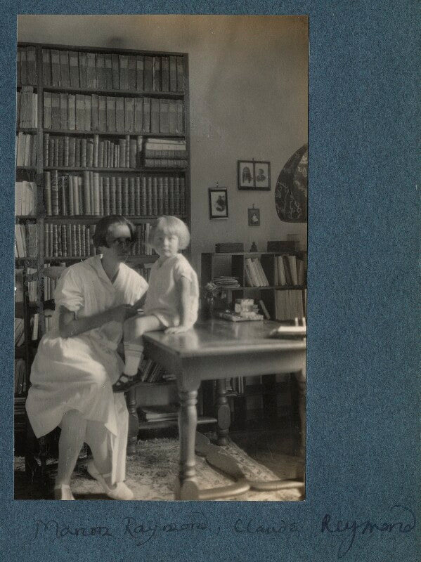 Catherine colomb (marie louise ('marion') reymond (née colomb)) and her son claude reymond npg ax142654