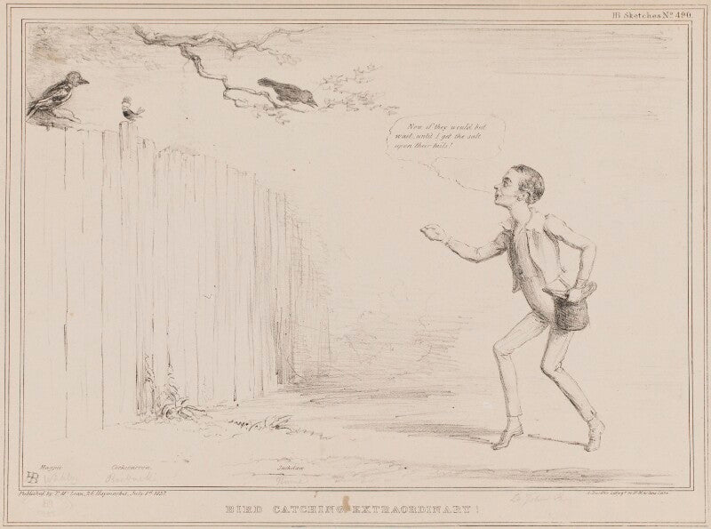 Bird catching extraordinary! (thomas wakley; john arthur roebuck; joseph hume, john russell, 1st earl russell) npg d41424