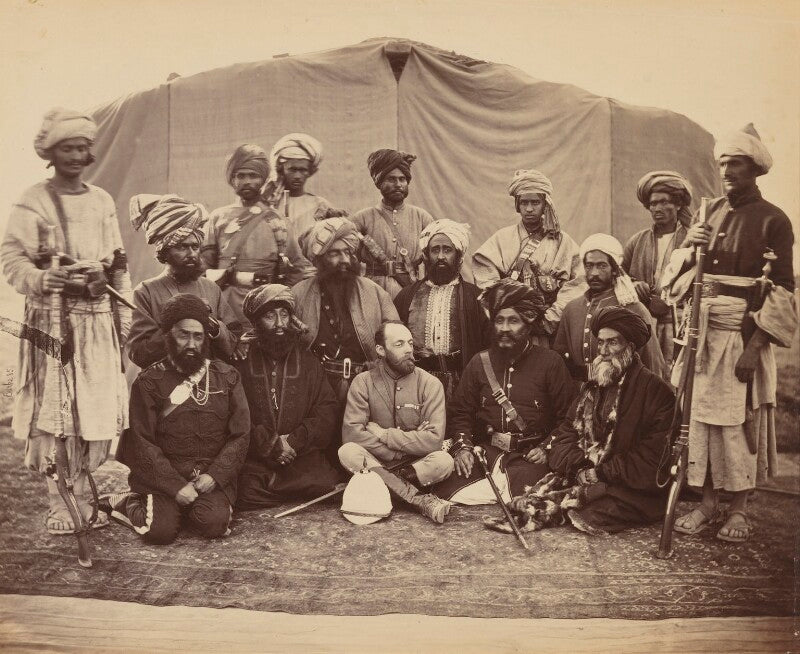 Sir pierre louis napoleon cavagnari with the sirdars npg p330