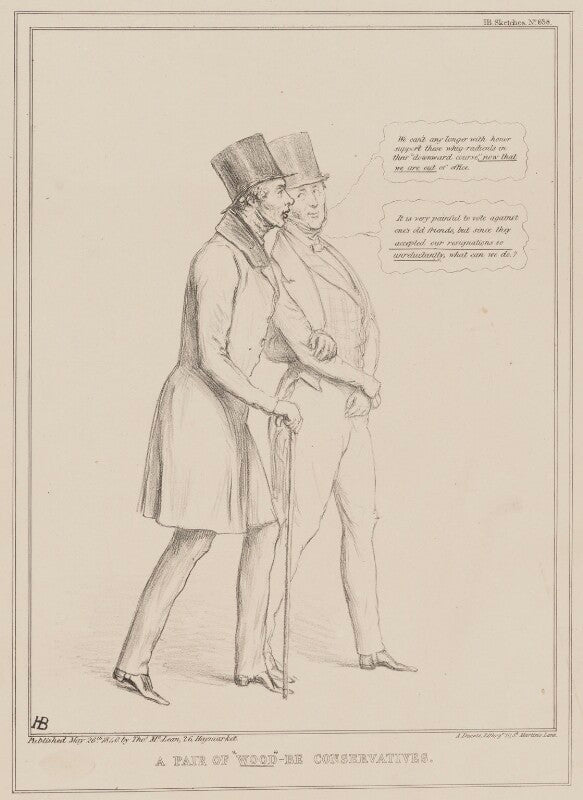 A pair of "wood" be conservatives (henry george grey, 3rd earl grey; charles wood, 1st viscount halifax) npg d41572