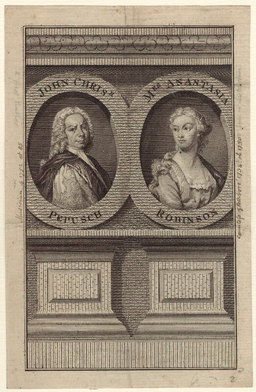 Johann christoph pepusch and anastasia mordaunt (née robinson), countess of peterborough npg d27618