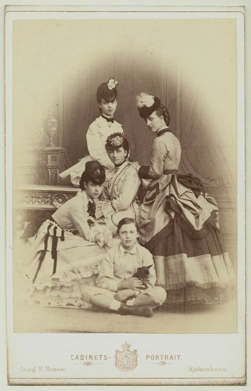 Louise, queen of denmark with her children npg x33510