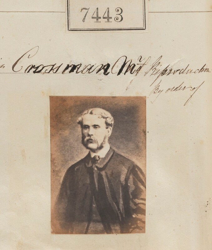 Mr crossman ('mr crossman. reproduction by order of') npg ax57346