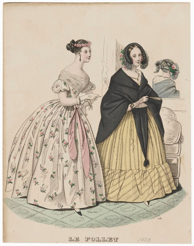 Dinner and evening dresses, 1839 npg d47750