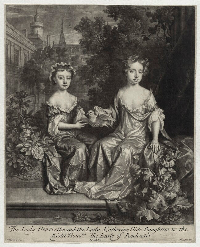 Henrietta scott (née hyde), countess of dalkeith; mary seymour conway (née hyde), lady conway npg d30997