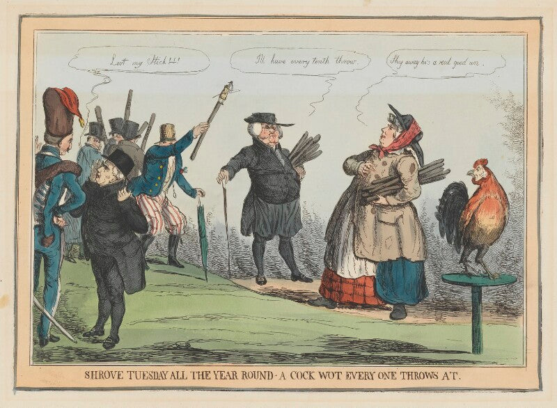 Shrove tuesday all the year round a cock wot everyone throws at npg d46053