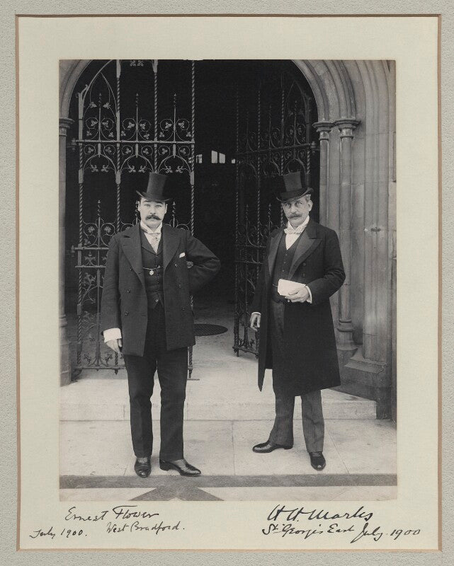 Sir ernest francis swan flower; harry hananel marks npg x134988