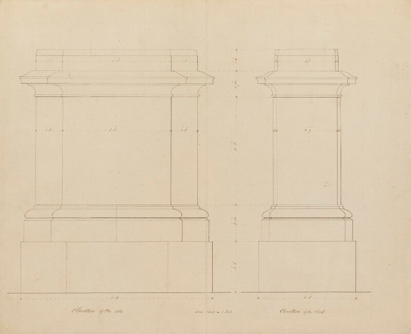 Plans for pedestal of statue of duke of wellington npg 316a(140)