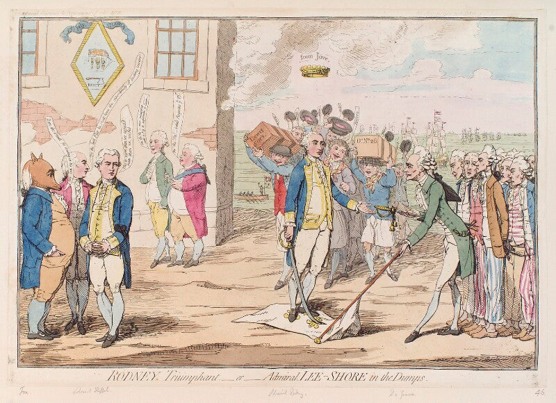 'rodney triumphant or admiral lee shore in the dumps' npg d12321