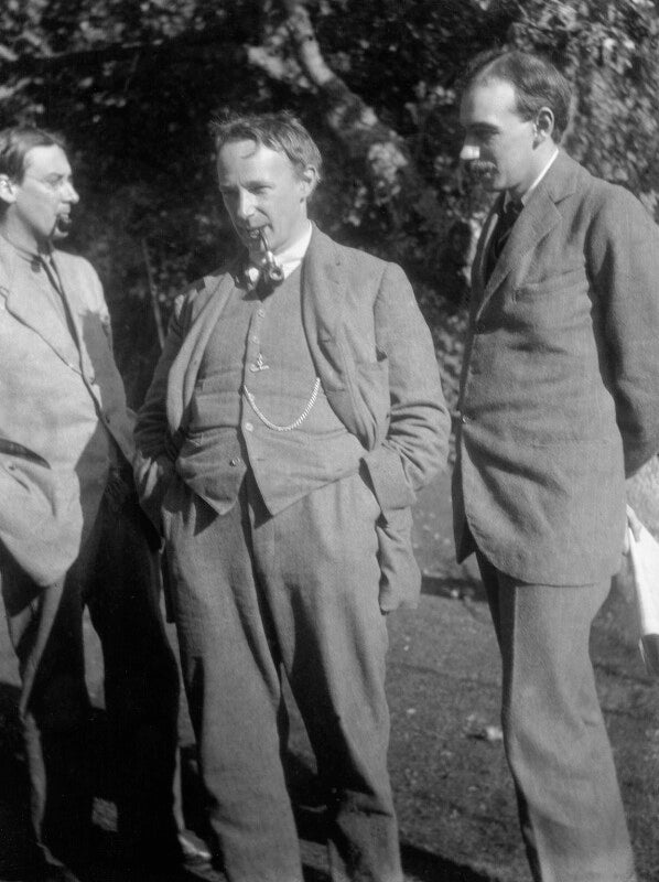 Oliver strachey; g.e. moore; john maynard keynes, baron keynes npg x88548