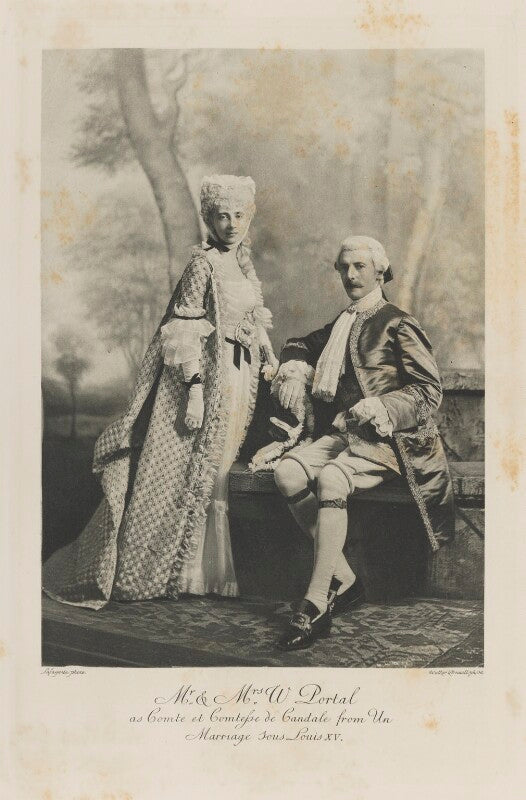Florence elizabeth mary (née glyn), lady portal and sir william wyndham portal, 2nd bt as comte and comtesse de candale from 'un mariage sous louis xv' npg ax41238