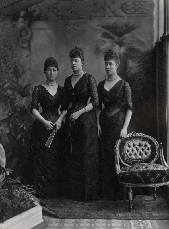 Princess victoria of wales; maud, queen of norway; princess louise, duchess of fife npg ax36414
