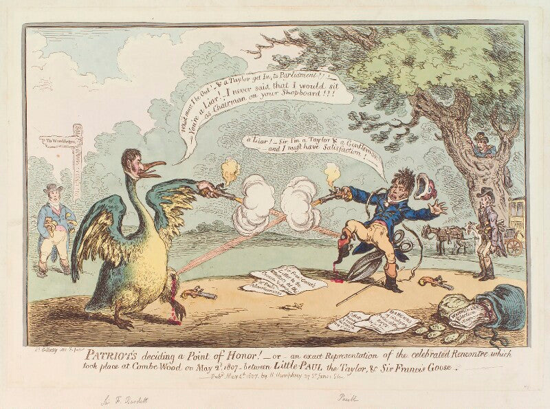 'patriots deciding a point of honour!' npg d12889