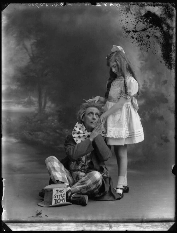 Charles hayden coffin as the mad hatter in 'alice in wonderland'; estelle dudley as alice in 'alice in wonderland' npg x34666