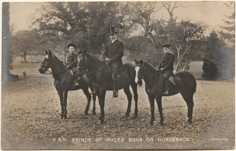 'h.r.h. prince of wales' sons on horseback' npg x193244