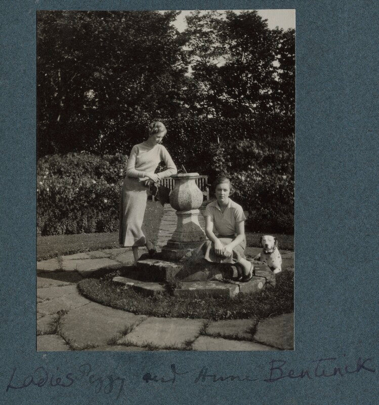 Lady (victoria) margaret parente (née cavendish bentinck); lady (alexandra margaret) anne cavendish bentinck npg ax143918