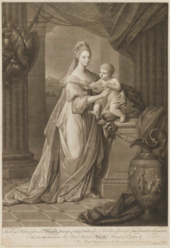 Princess augusta charlotte, duchess of brunswick wolfenbüttell; prince charles george augustus of brunswick wolfenbüttel npg d33048