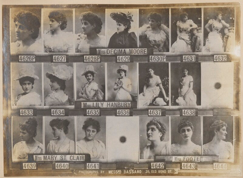 (lilian) decima moore; lily hanbury; mary st clair; miss foote npg ax136805