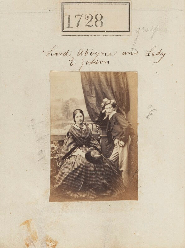 Evelyn elizabeth (née gordon), countess of ancaster; charles gordon, 11th marquess of huntly npg ax51119