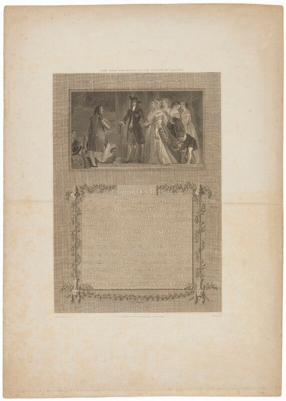 Lady mary presented to the prince of orange (king charles ii; king william iii; queen mary ii) npg d32295
