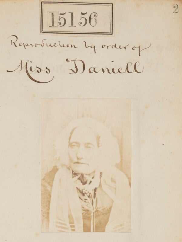 Unknown woman ('reproduction by order of miss daniell') npg ax63399